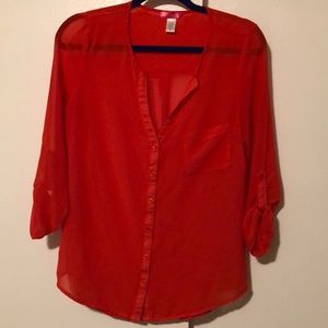 Six degrees coral blouse